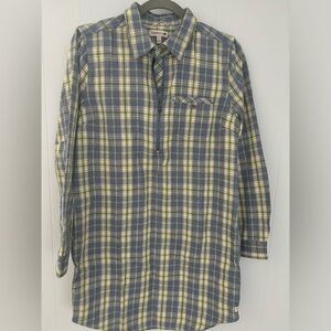 Toad&Co 1/4 zip Flannel Short Dress Tunic